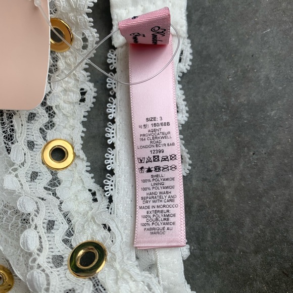 NEW Agent Provacateur White Lace Suspenders - Picture 3 of 3